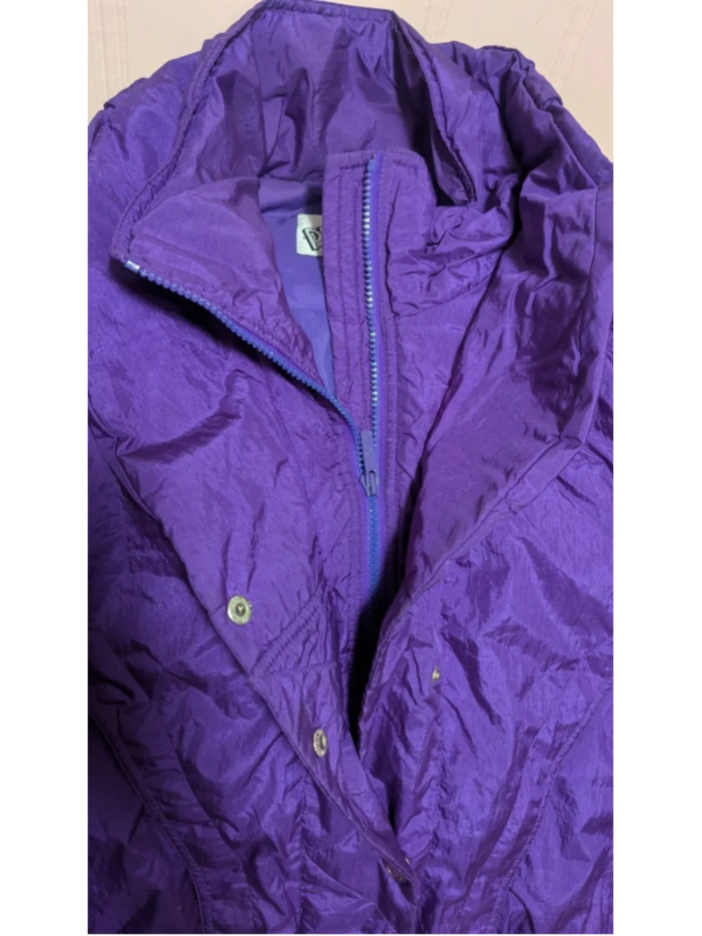 Vintage PROFILE Ski Jacket Womens Large Purple Puffer 90s Y2K 043